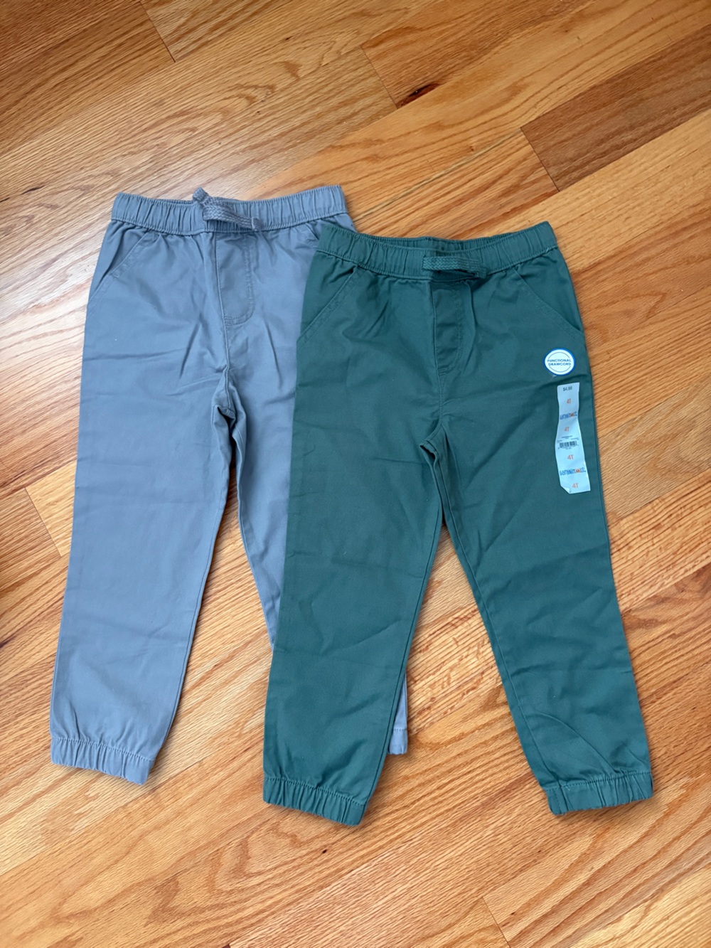 Garanimals Pull-On Joggers in Green and Gray